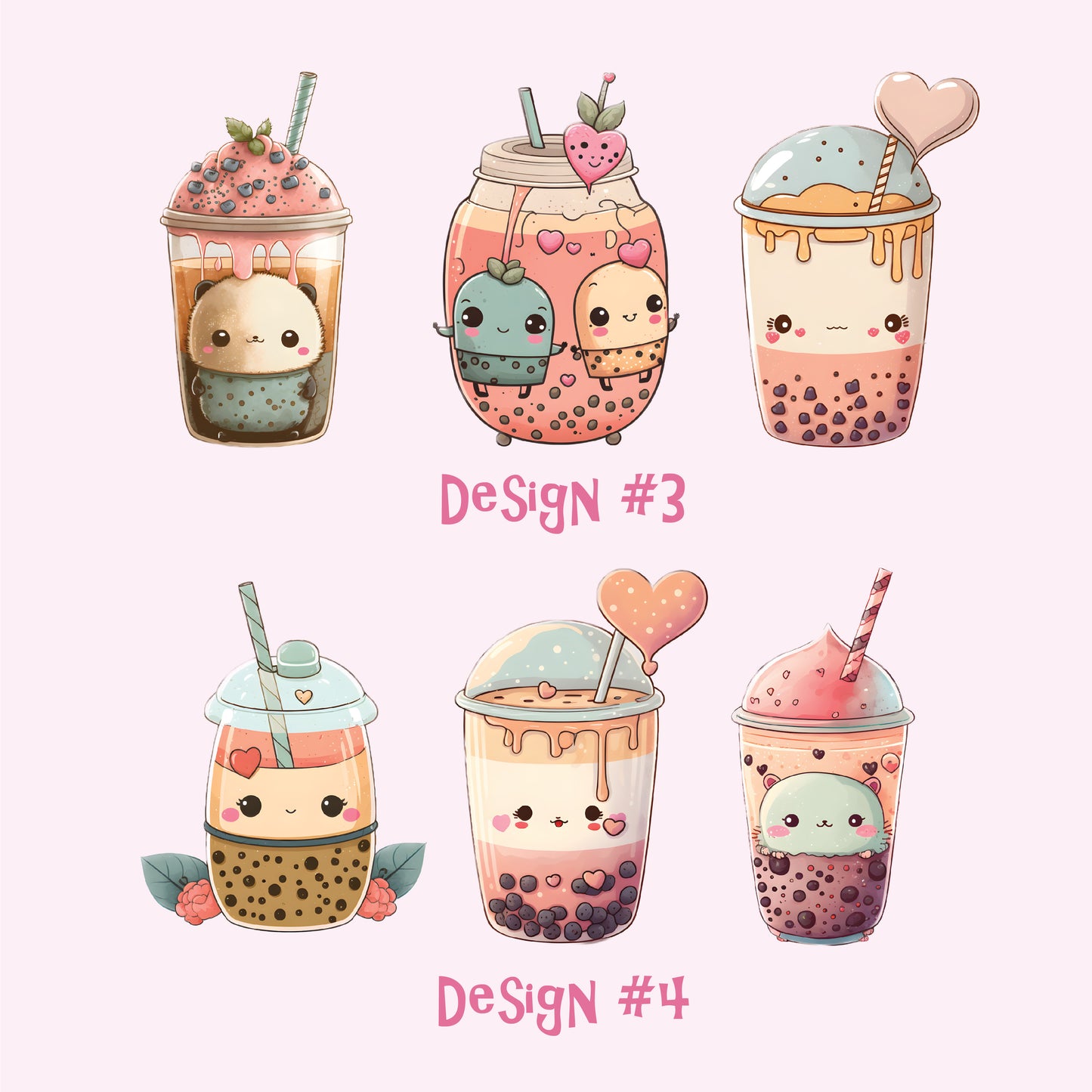 Boba Tea DTF Film Sheet