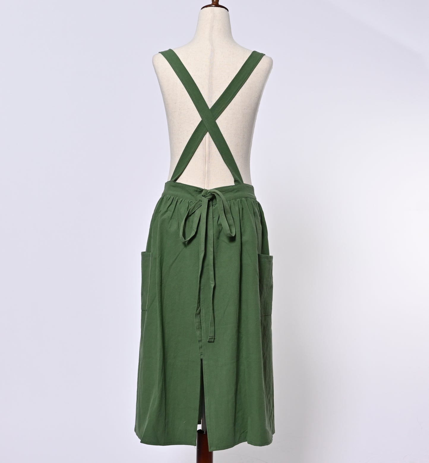 Linen Cotton Dress Apron, Vintage Apron, Country Style Pianfore 1027