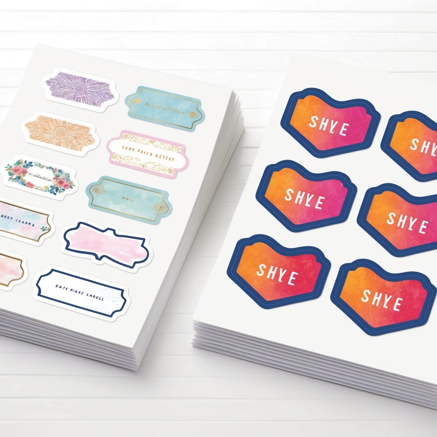 Die Cut Sheet Labels