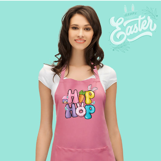 Hunting and Hopping with an Easter Bunny Adjustable Bib Apron