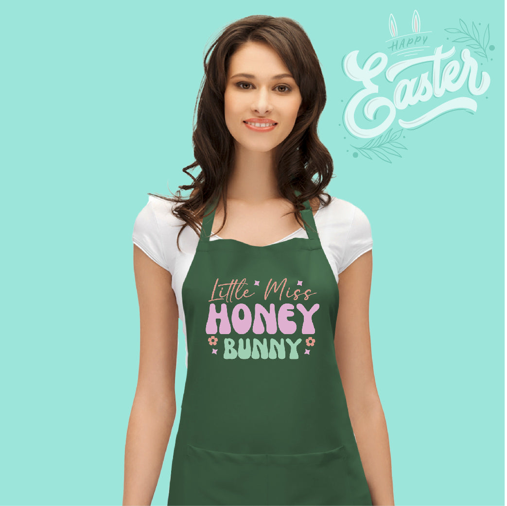 Hunting and Hopping with an Easter Bunny Adjustable Bib Apron