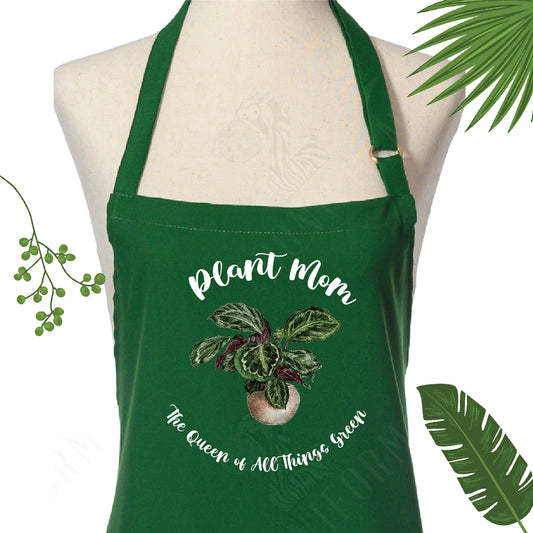 The Queen of All Things Green Apron for Plant Lady