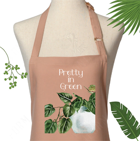 Pretty in Green Apron for Plant Lady