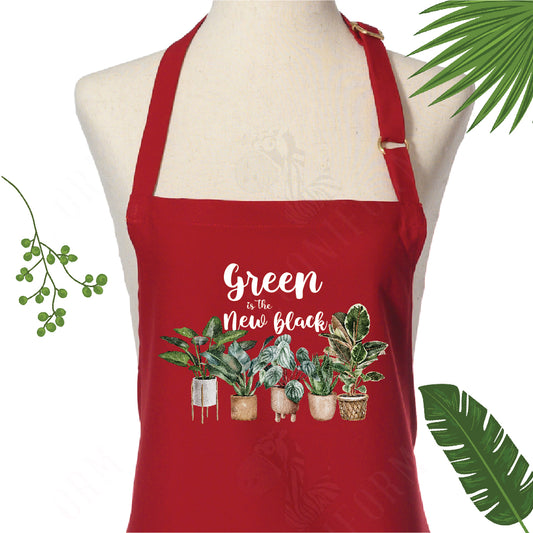 "Green is the New Black" Apron for Plant Lover