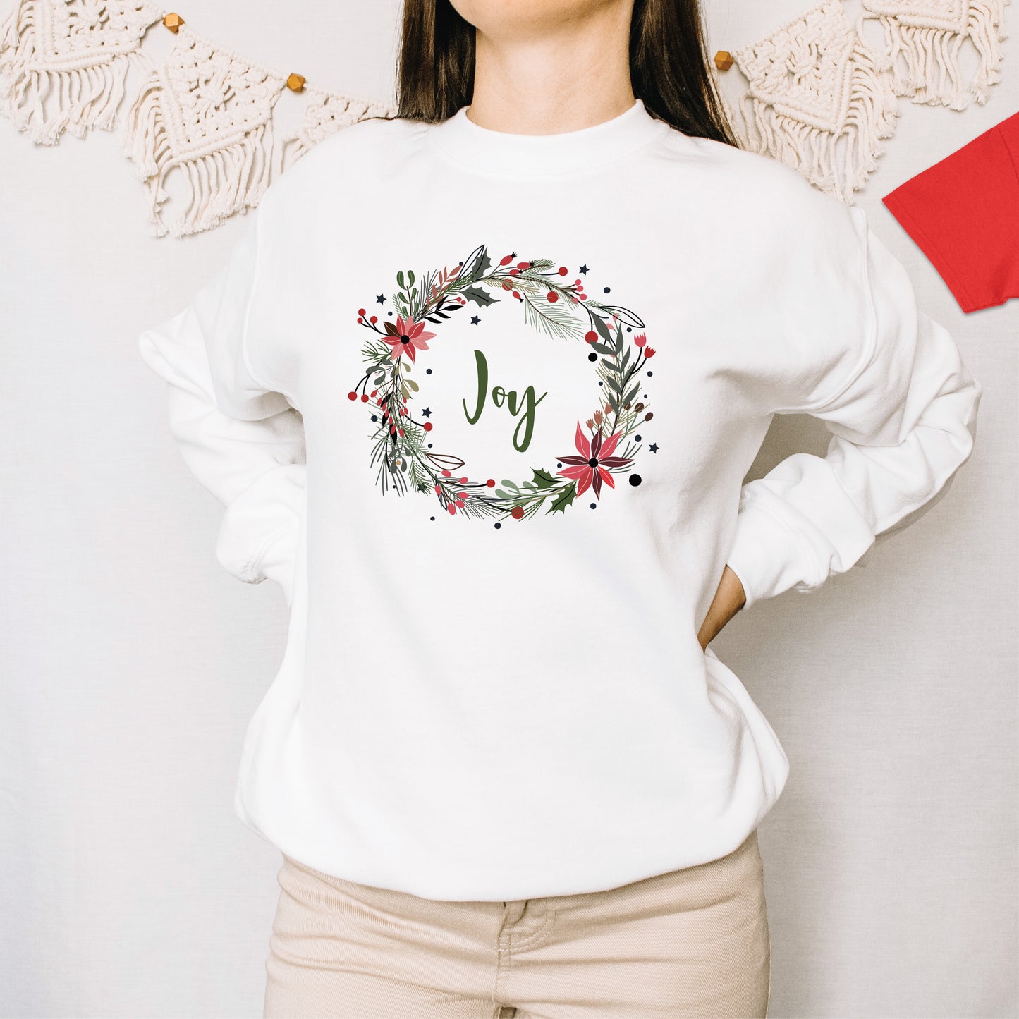 Flower Bouquet Joy Christmas T-shirt, Long Sleeve Tee, Sweatshirt, Hoodie