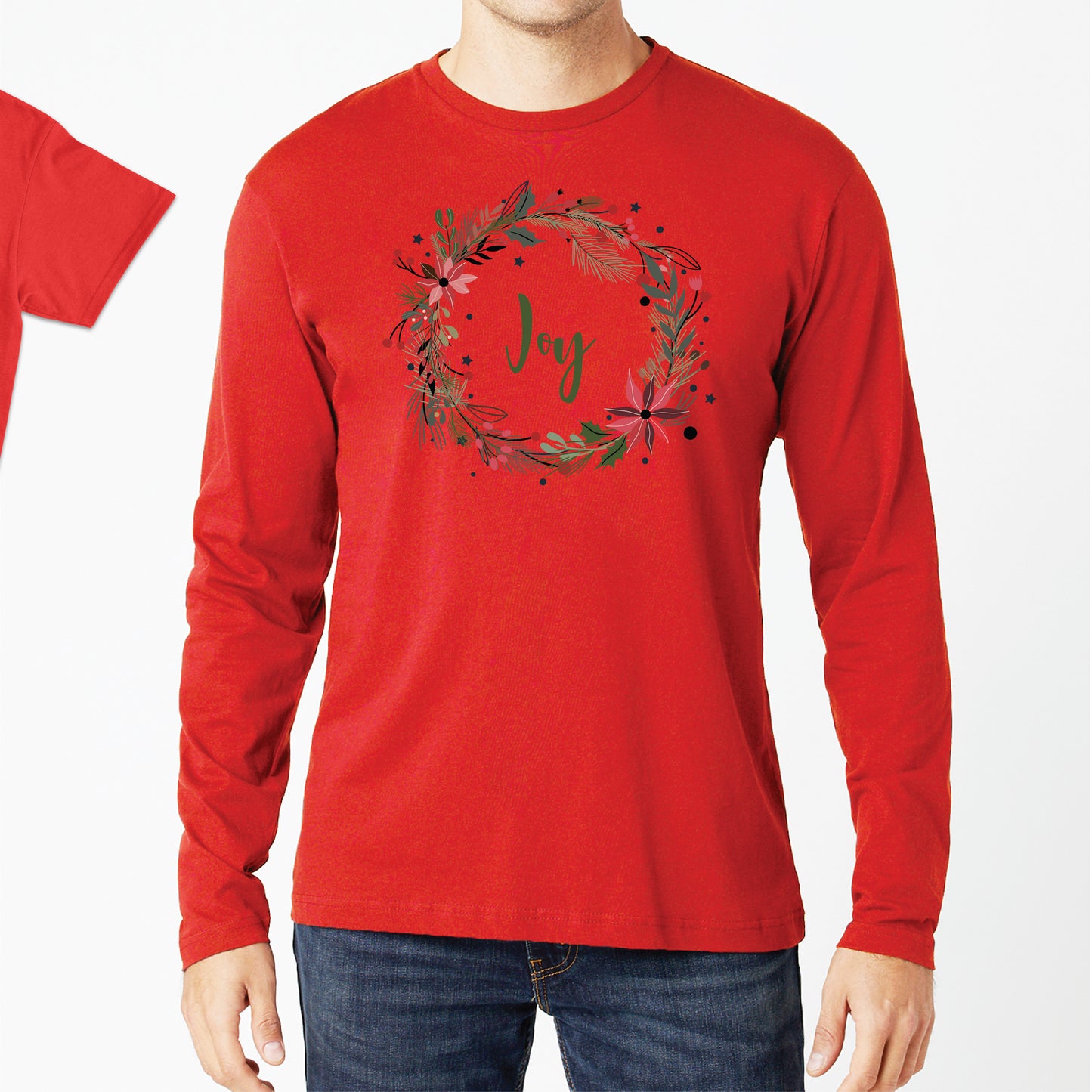 Flower Bouquet Joy Christmas T-shirt, Long Sleeve Tee, Sweatshirt, Hoodie