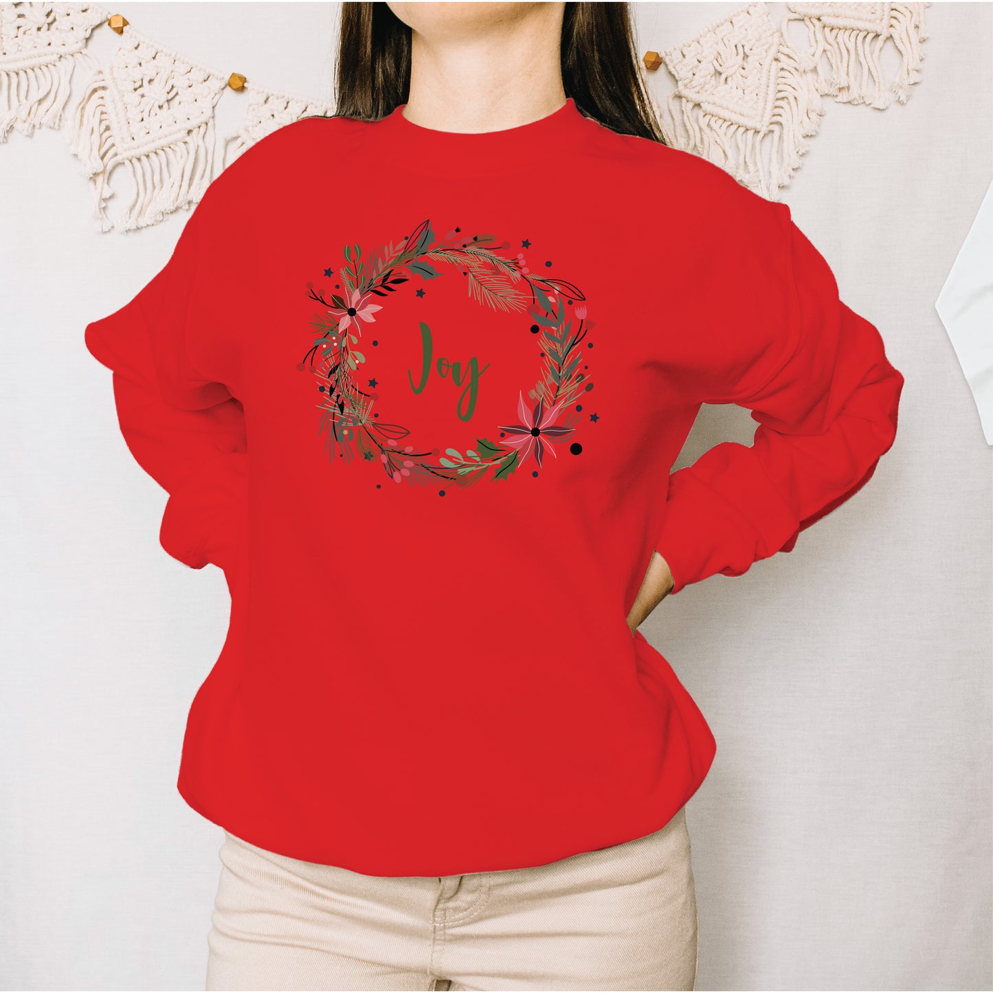 Flower Bouquet Joy Christmas T-shirt, Long Sleeve Tee, Sweatshirt, Hoodie