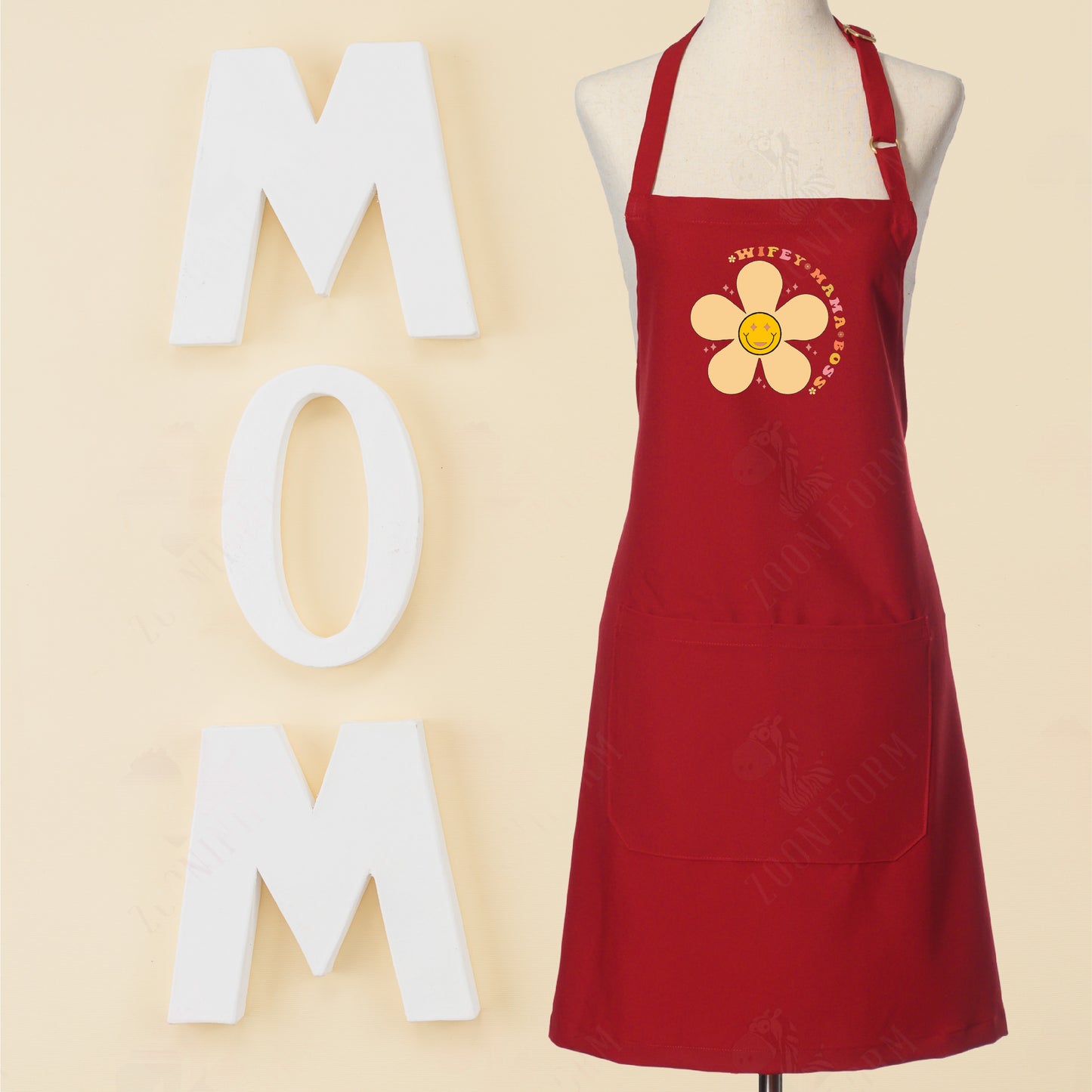 Daughter and Mother Kitchen Apron with Two Pockets