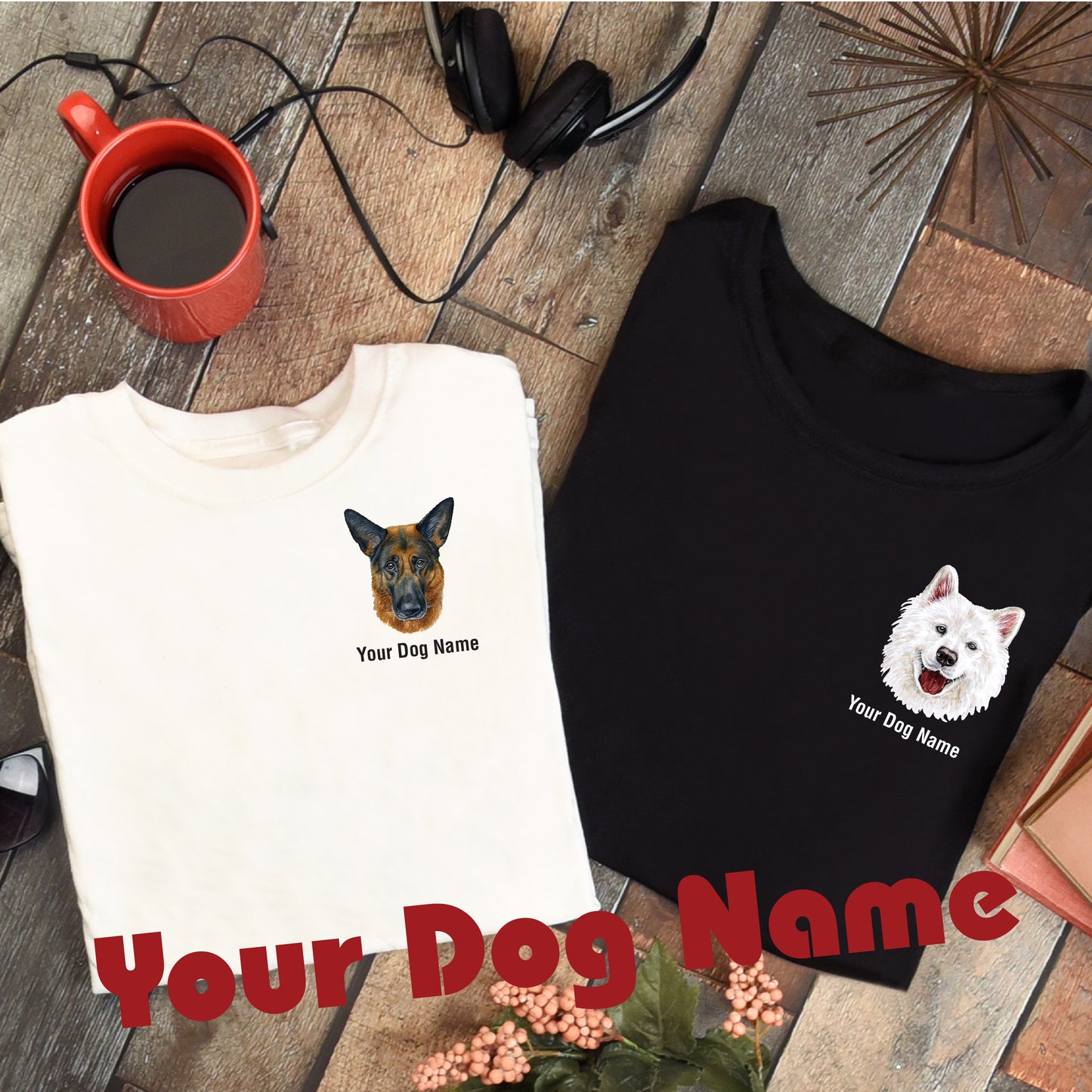 Custom Dog T-Shirt, Print Your Dog Name