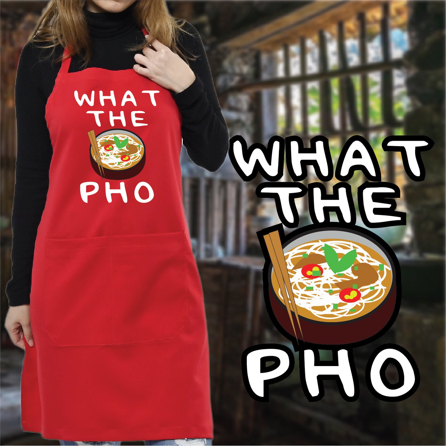 "What the Pho" Cooking Apron