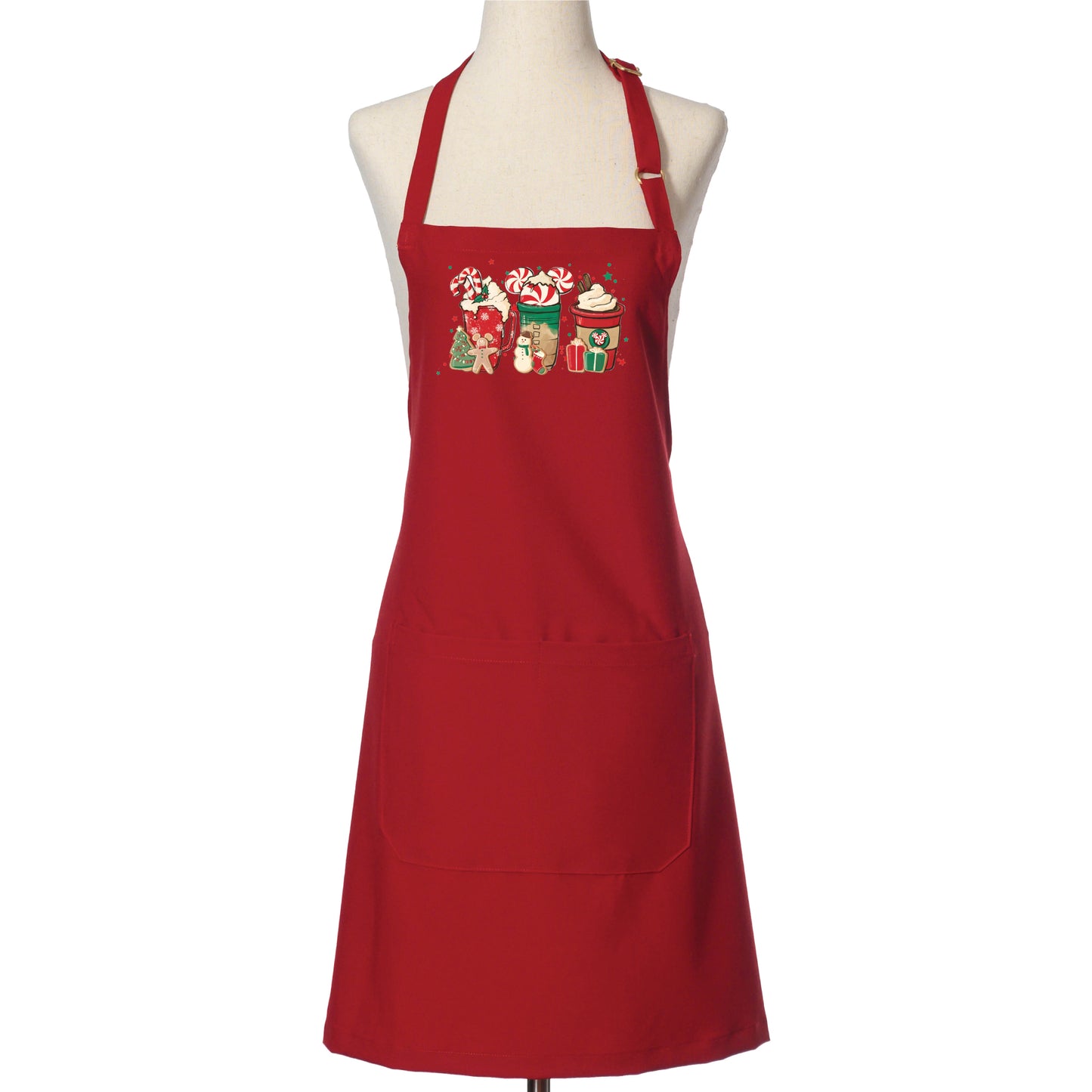 Holiday Drinks Christmas Apron