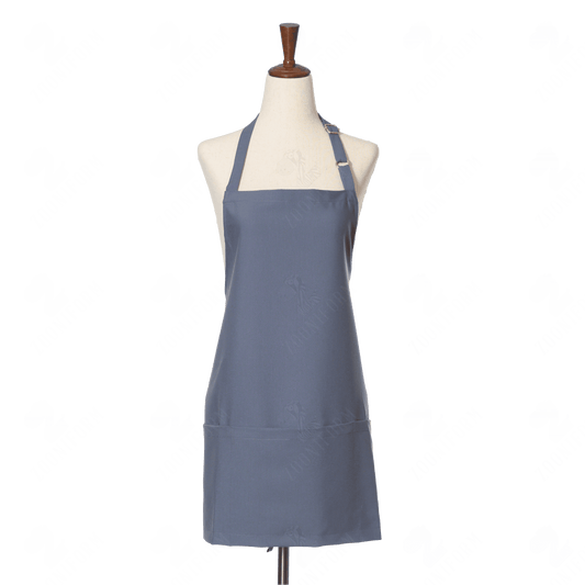 Bib Apron with Three Pockets, Adjustable Neck Strap