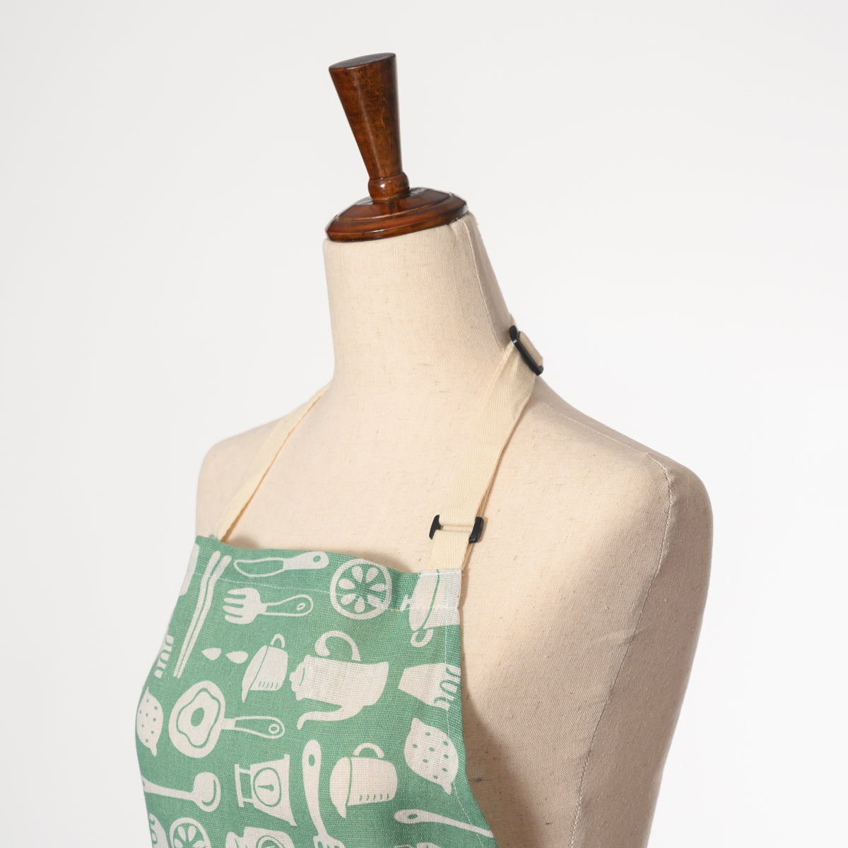 Linen Kitchen Apron with Adjustable Neck Strap