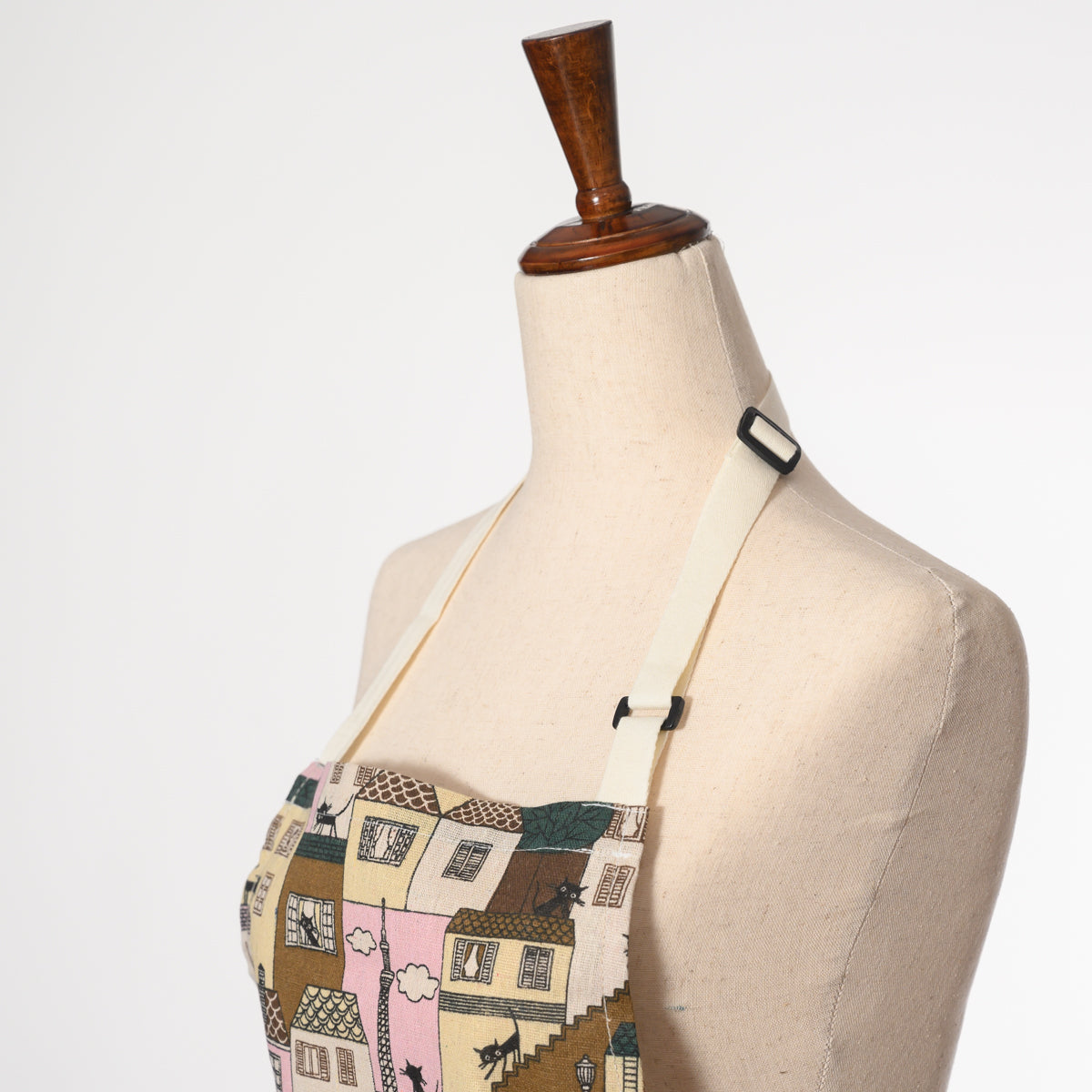 Linen Kitchen Apron with Adjustable Neck Strap