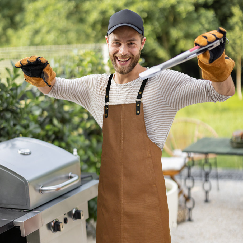 Cotton Canvas Apron with Cross-back Straps