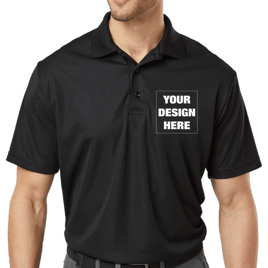 Black Polo Shirt Custom Logo Printing