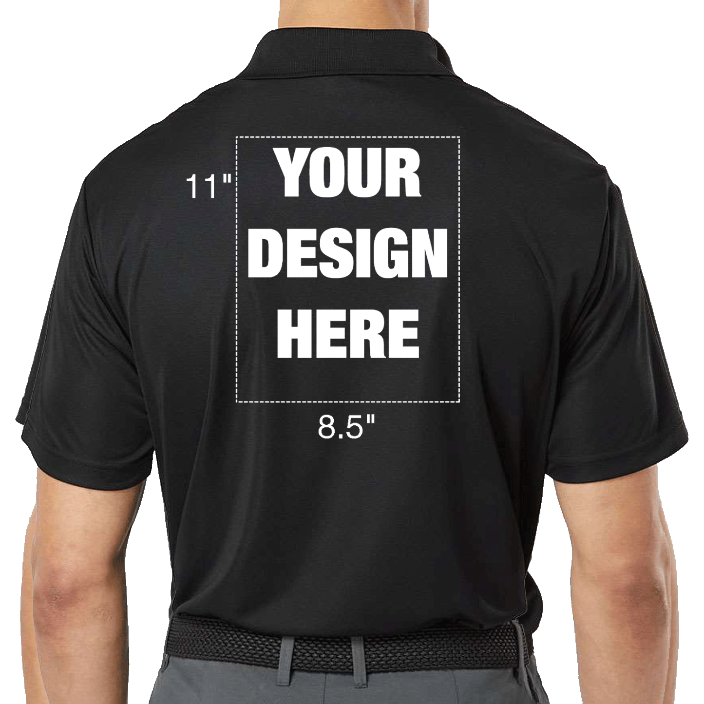 Black Polo Shirt Custom Logo Printing